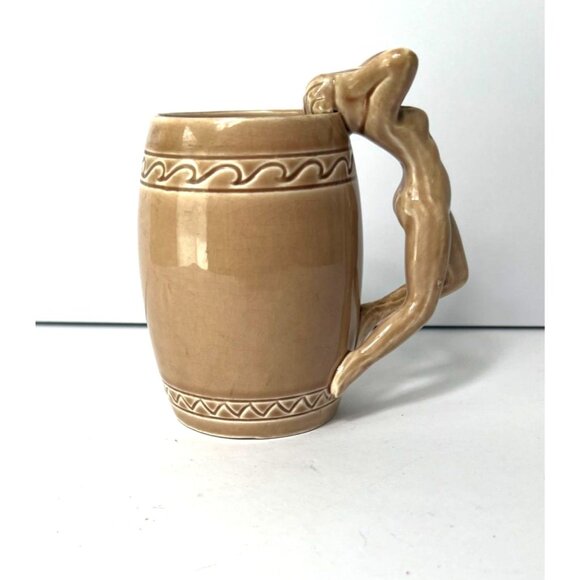 Vintage Art Deco Dorothy Kindell Nude Female Strip Tease Ceramic Art Pottery Mug - Picture 1 of 8